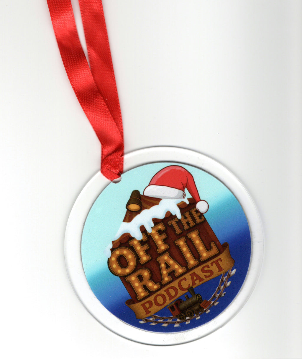 Off the rail podcast Christmas ornament SHIPS OUT ON DECEMBER 1ST