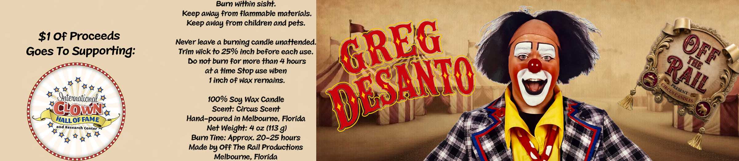 Circus Candles- Pre-order ships out May 31st- GREG DESANTO