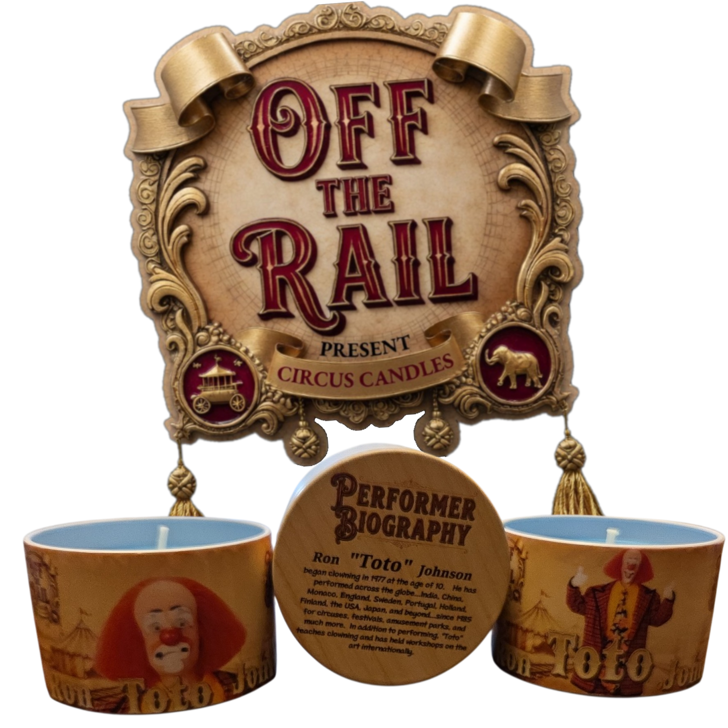 Circus Candles- Pre-order ships out May 31st- Ron TOTO Johnson