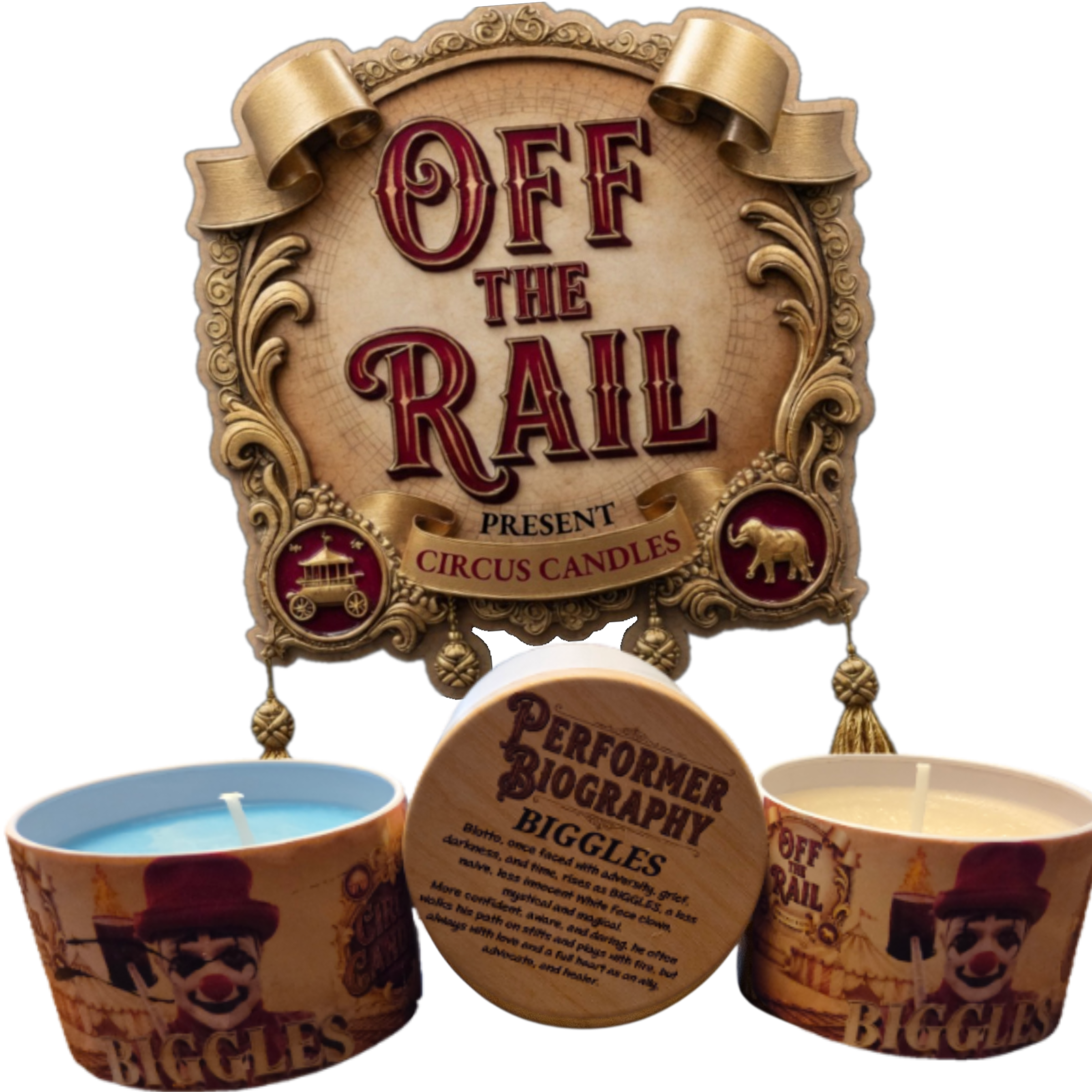 Circus Candles- Pre-order ships out May 31st- BIGGLES