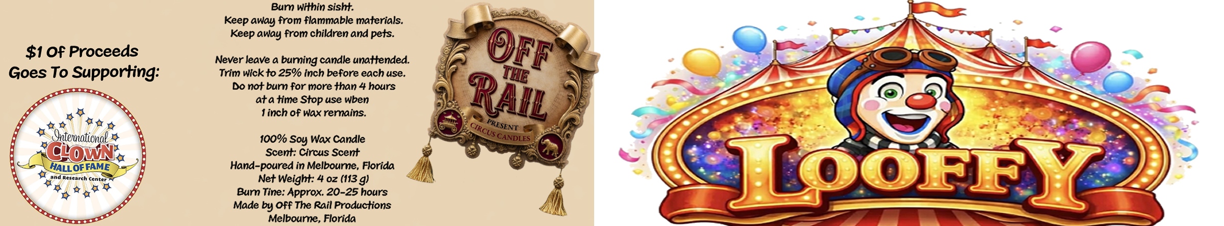 Circus Candles- Pre-order ships out May 31st-  Looffy